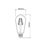 VITO 1513530 ЛЕД Филаментна Лампа LEDISONE-RETRO ST64 8W 880Lm E27 2500K