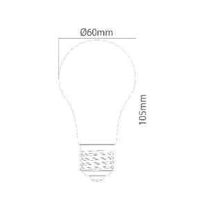 VITO 1514670 ЛЕД Филаментна Лампа LEDISONE-2-SOFT A60 E27 5.5W 660Lm 2700K