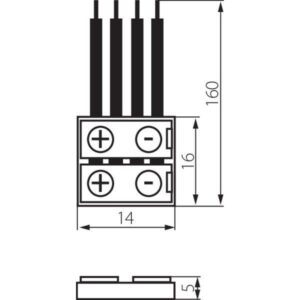 Kanlux 19036 Съединителен елемент за LED ленти CONNECTOR RGB 12V