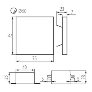 Kanlux 23800 Стълбищно ЛЕД осветително тяло APUS 220V 1.3W 3000K IP20