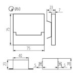 Kanlux 23802 Стълбищно ЛЕД осветително тяло SAB 220V 1.3W 3000K IP20