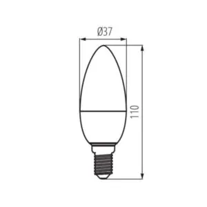 Kanlux 27296 ЛЕД Лампа IQ-LED C37 E14 220V 5.5W 6500K