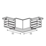 Kanlux 33242 Ъглов съединител тип L TEAR N 220V IP20
