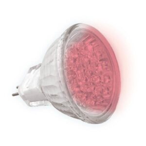 Лед крушка червена светлина LED лампа LED20 MR16 1.5W червена G5.3 12V VIV000134