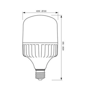 LED лампа TURBO LED 40W 4000K E27 230V VIV003698