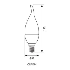 Лед крушка CERAMIC LED 3.5W 220lm E14 3000K