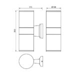Vivalux VIV004267 Спот за стена Аплик YORK GR E27 IP44 220V