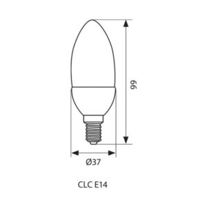 LED лампа CERAMIC LED 3.5W 220lm E14 3000K