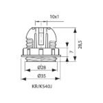 Керамична фасунга за халогенна лампа KR K540J G9 IP20 230V VIV001714
