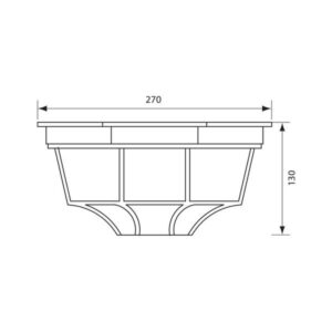 Vivalux VIV004264 Плафониера BERLIN BK E27 IP44 220V