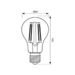 Vivalux VIV004177 ЛЕД филамент лампa FLICK OPAL LED AFO60 4000K 9.5W E27 4000К 220V