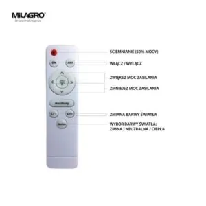 Milagro ML4402 YAX 24W LED димируем плафон + дистанционно управление
