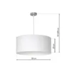 Milagro ML6374 CASINO WHITE/CHROME висяща лампа 1xE27