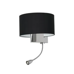 Milagro ML6378 Стенна лампа CASINO BLACK/CHROME 1xE27 + 1W LED
