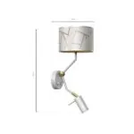 Milagro MLP7562 ZIGGY WHITE Бяла/Златна стенна лампа 1xE27 + 1x mini GU10