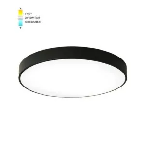 Vito 2026100 LED CEILING ROUND LIGHTING FIXTURE FINESSE R1-25 φ300*H50 25W 3xCCT-DIP SWITCH BLACK
