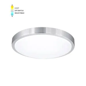 Vito 2026050 LED CEILING ROUND LIGHTING FIXTURE FINESSE R3-30 φ400*H100 30W 3xCCT-DIP SWITCH NICKEL