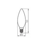 Kanlux 23437 LED Лампа източник на светлина DUN LED DUN 6,5W E14-WW