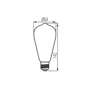 Kanlux 33517 LED Лампа източник на светлина XLED ST64 SW XLED ST64 4W-SW