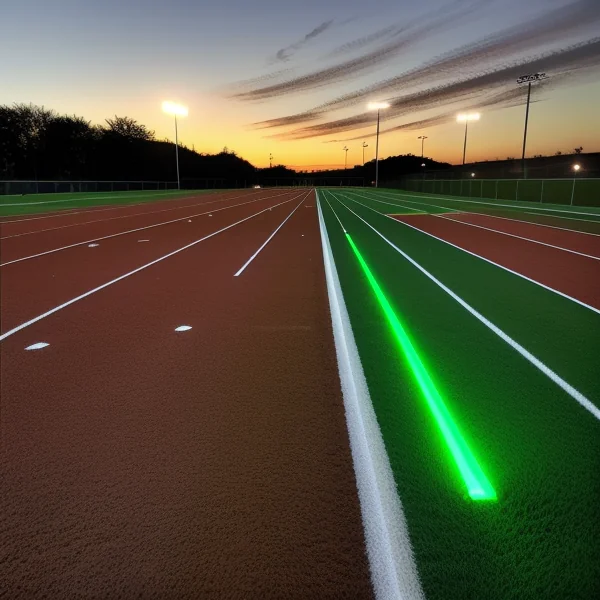 Високоефективно осветление за атлетически писти