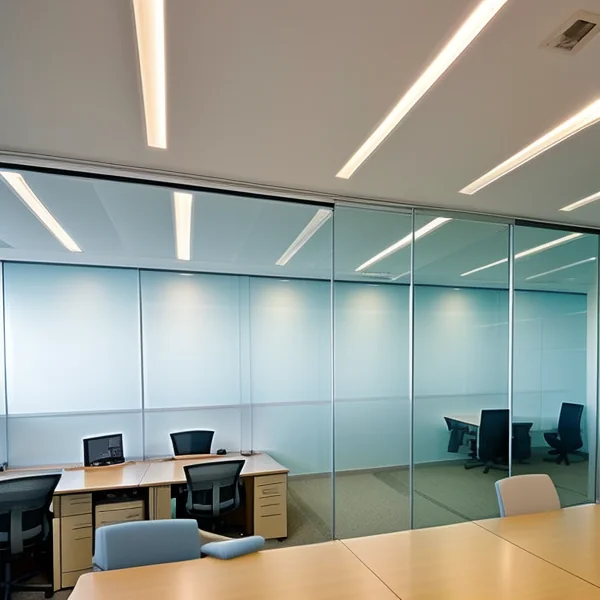 Интегриране на LED осветление в прозрачни и стъклени офисни стени