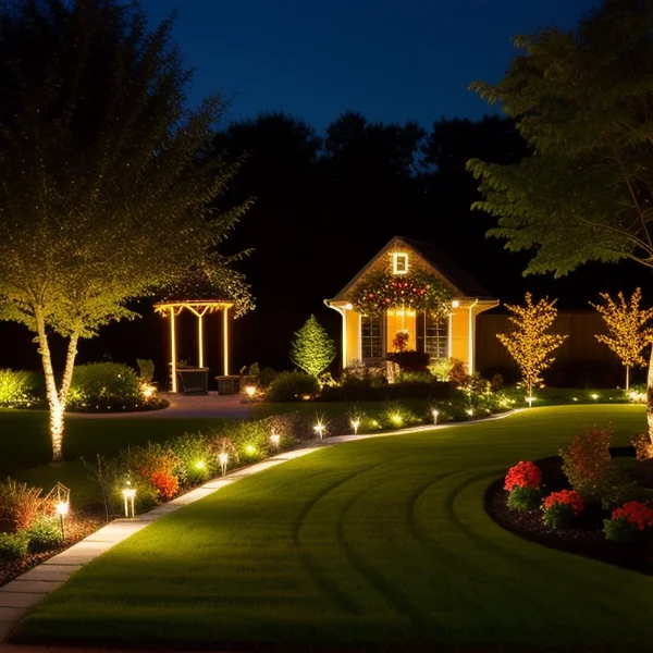 Съчетаване на градинско LED осветление с градинарството и декорациите