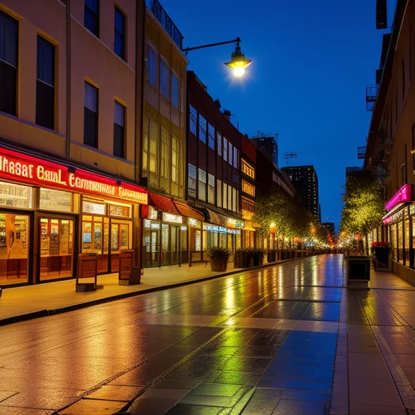 Улично осветление на търговски и пешеходни улици в града