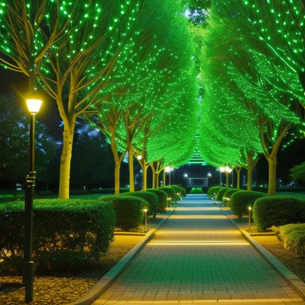 Съчетаване на LED осветление с екологични и зелени практики в града