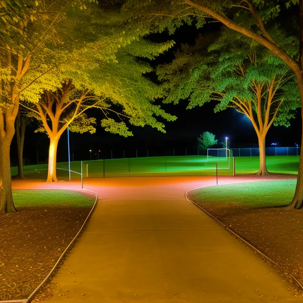 Осветление за спортни паркове и приключенски паркове