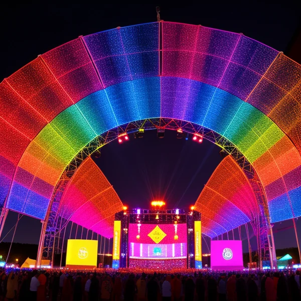Многоцветно и декоративно осветление за фестивали и спортни събития
