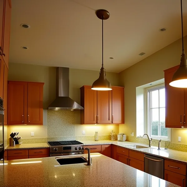 Динамично осветление за създаване на различни настроения в кухнята