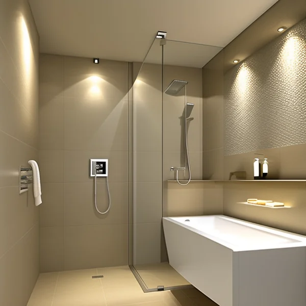 Дизайн на осветление за малки бани