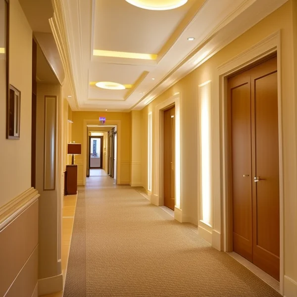 Осветление за коридори в хотели и обществени сгради