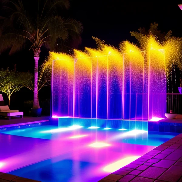 Използване на светлинни фонтани и водни ефекти по време на парти