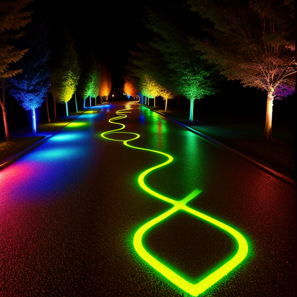 Използване на светещи пътища и пътеки за насочване на движението по време на парти