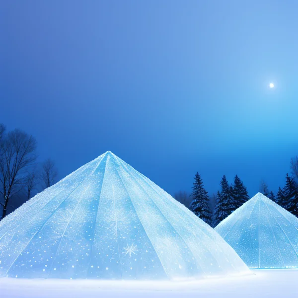 Осветление с имитация на замръзнали кристали и снегове