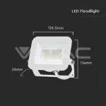 V-TAC VT-10019 20W LED Прожектор SAMSUNG Чип PRO-S Бяло Тяло 6500К