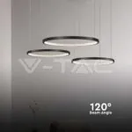 V-TAC VT-10054 LED Осветител 57W Висящ Кристал Черен 3000К