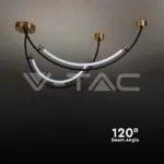 V-TAC VT-10087 LED Осветител 20W Висящ Черно+Златно 3000K