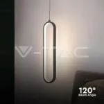 V-TAC VT-10076 13W LED Висяща Лампа 40CM 3000K Черно Тяло