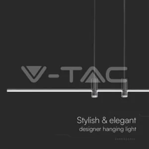 V-TAC VT-10088 19W LED Висящ Осветител Със Спот Черен 4000K