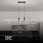 V-TAC VT-10088 19W LED Висящ Осветител Със Спот Черен 4000K