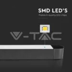 V-TAC VT-10248 22W LED Магнитен Линеен Осветител 4000K Черно Тяло
