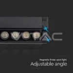 V-TAC VT-10258 5W LED Магнитен Линеен Спот Регулируем 3000K Черно Тяло