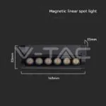 V-TAC VT-10259 5W LED Магнитен Линеен Спот Регулируем 6400K Черно Тяло