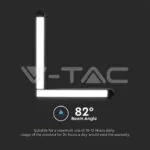 V-TAC VT-10267 25W LED Магнитен Осветител L Форма 3000K Черно Тяло