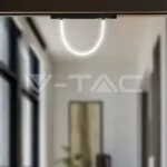 V-TAC VT-10277 12W LED Магнитен Релсов Усветител Гъвкав 1M CCT: 3000K Димиращ Черно Тяло