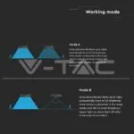 V-TAC VT-10305 3W LED Соларна Стенна Лампа със Сензор 4000K+3000K Черна
