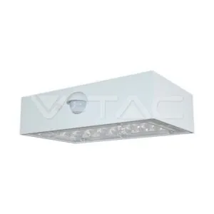 V-TAC VT-10305 3W LED Соларна Стенна Лампа със Сензор 4000K+3000K Черна