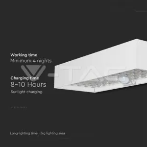 V-TAC VT-10308 6W LED Соларна Лампа Бяла Батерия 4000К